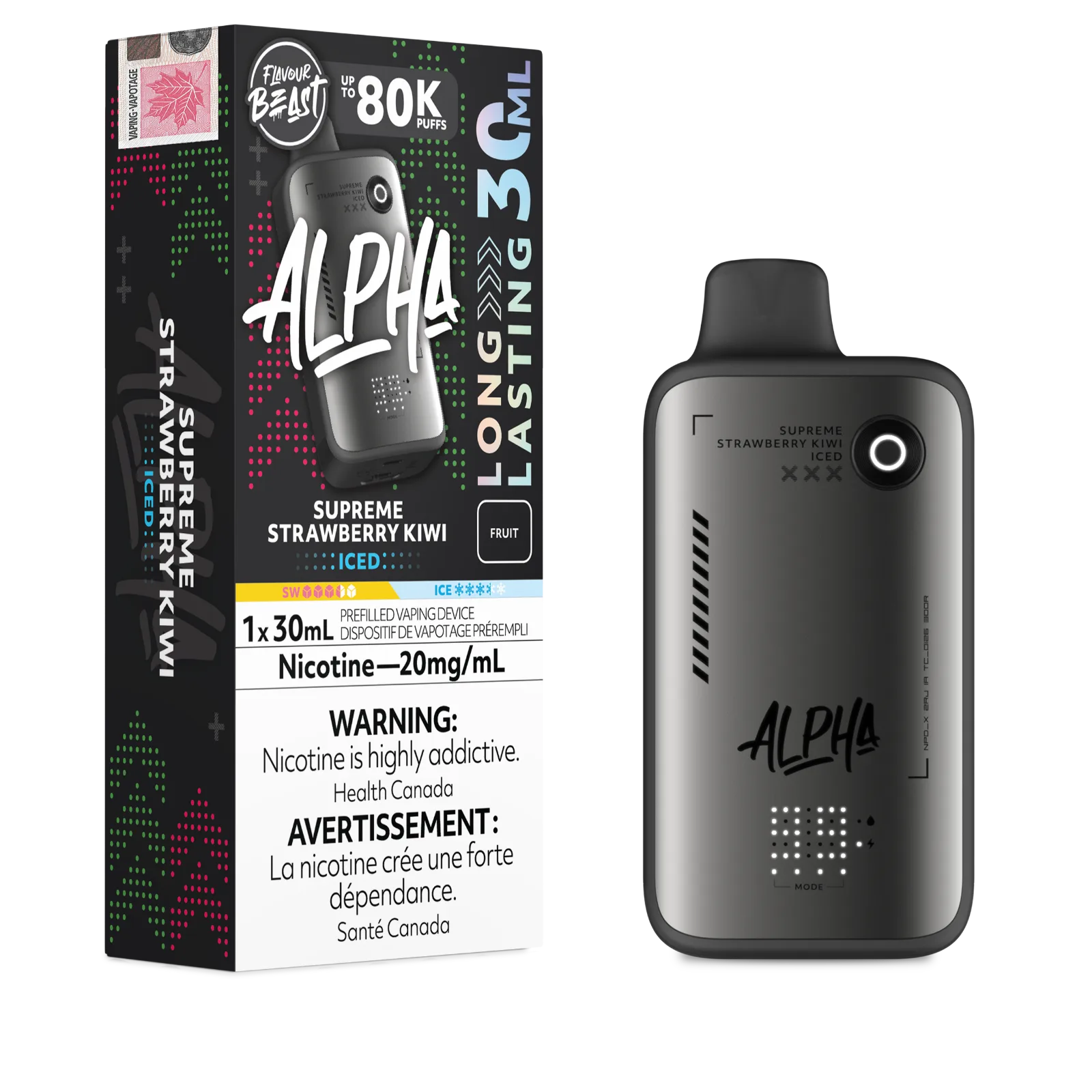 Flavour Beast Alpha - Supreme Strawberry Kiwi Iced 20MG  80K