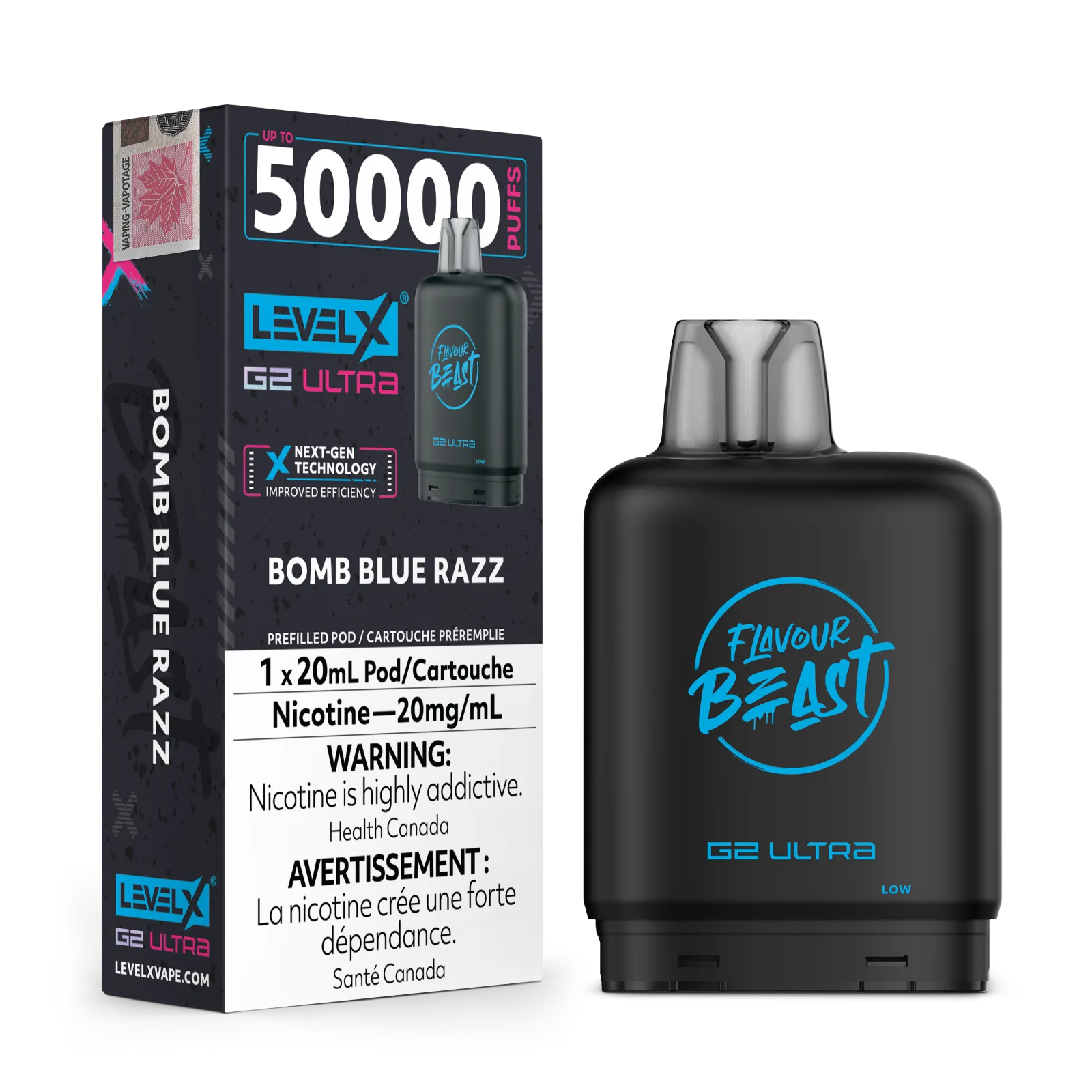Level X G2 Ultra Pod 20ml - Flavour Beast - Bomb Blue Razz 20MG