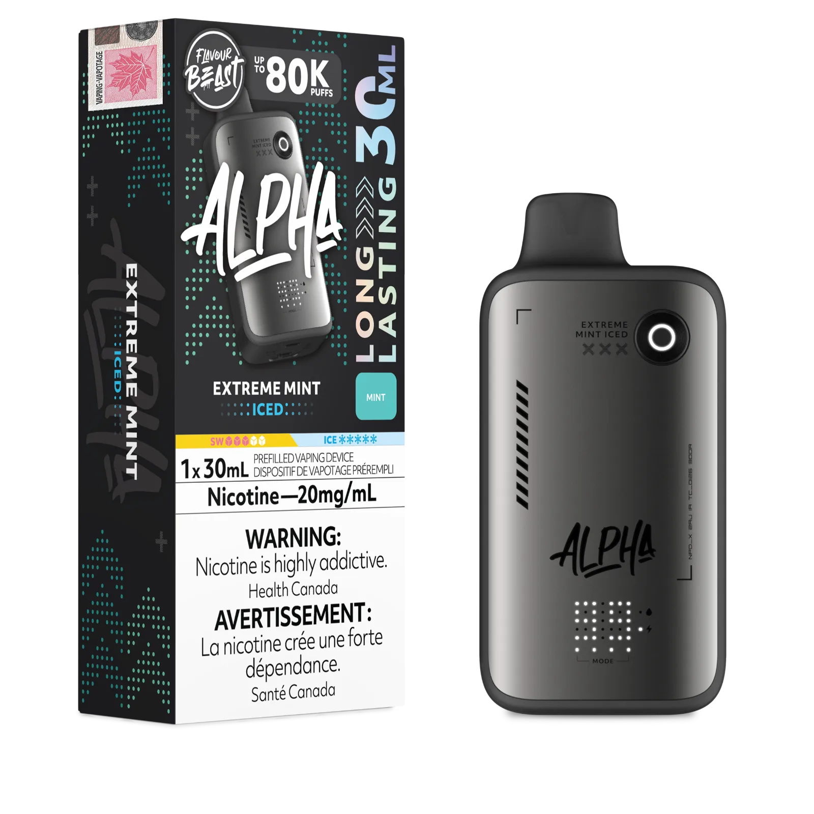 Flavour Beast Alpha - Extreme Mint Iced 20MG  80K