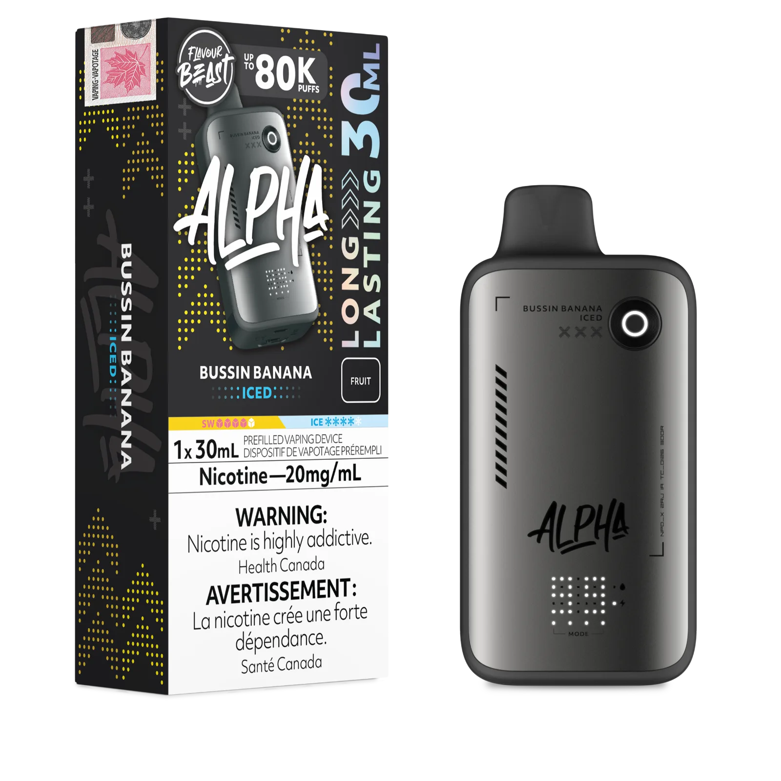 Flavour Beast Alpha - Bussin' Banana Iced 20MG  80K