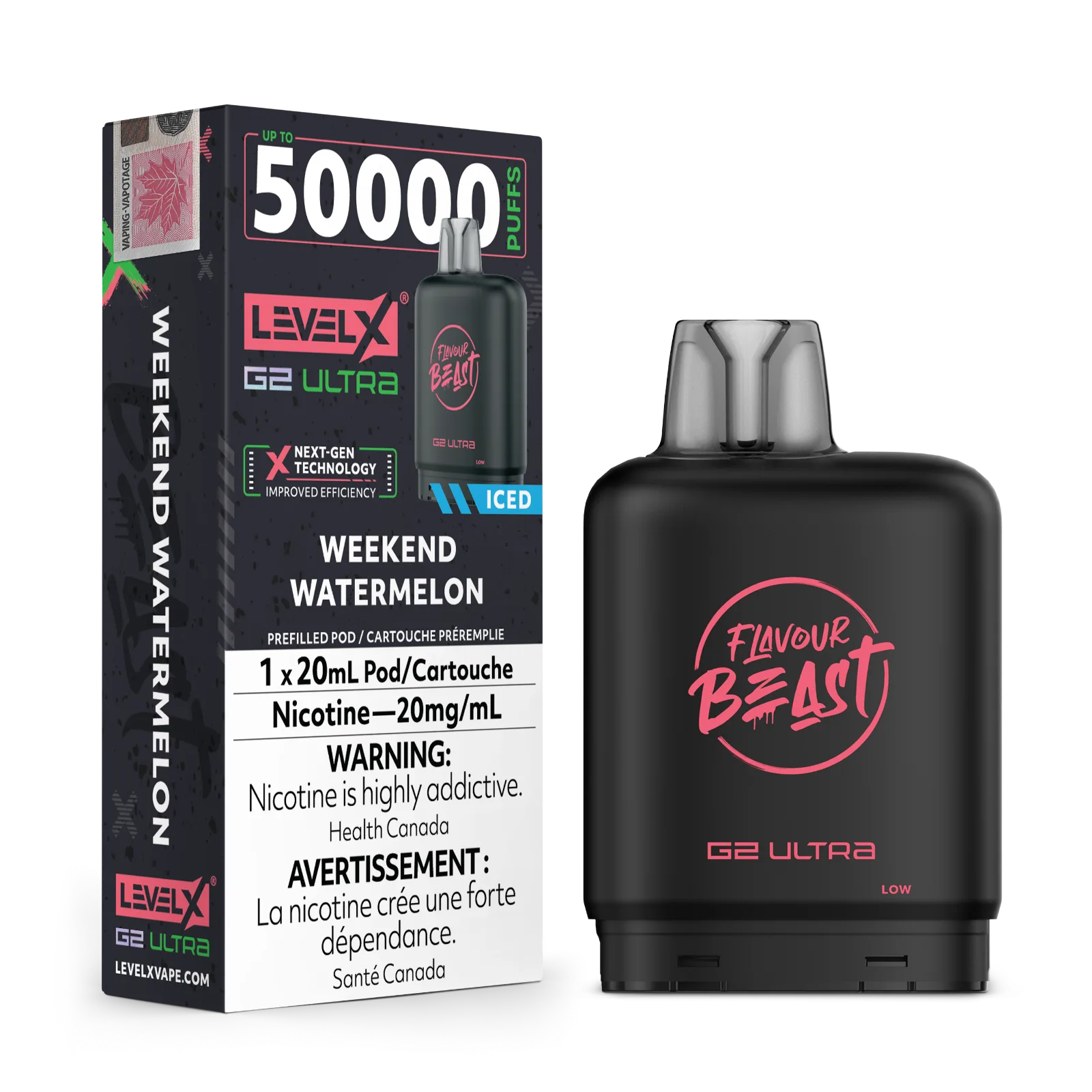 Level X G2 Ultra Pod 20ml - Flavour Beast - Weekend Watermelon 20MG
