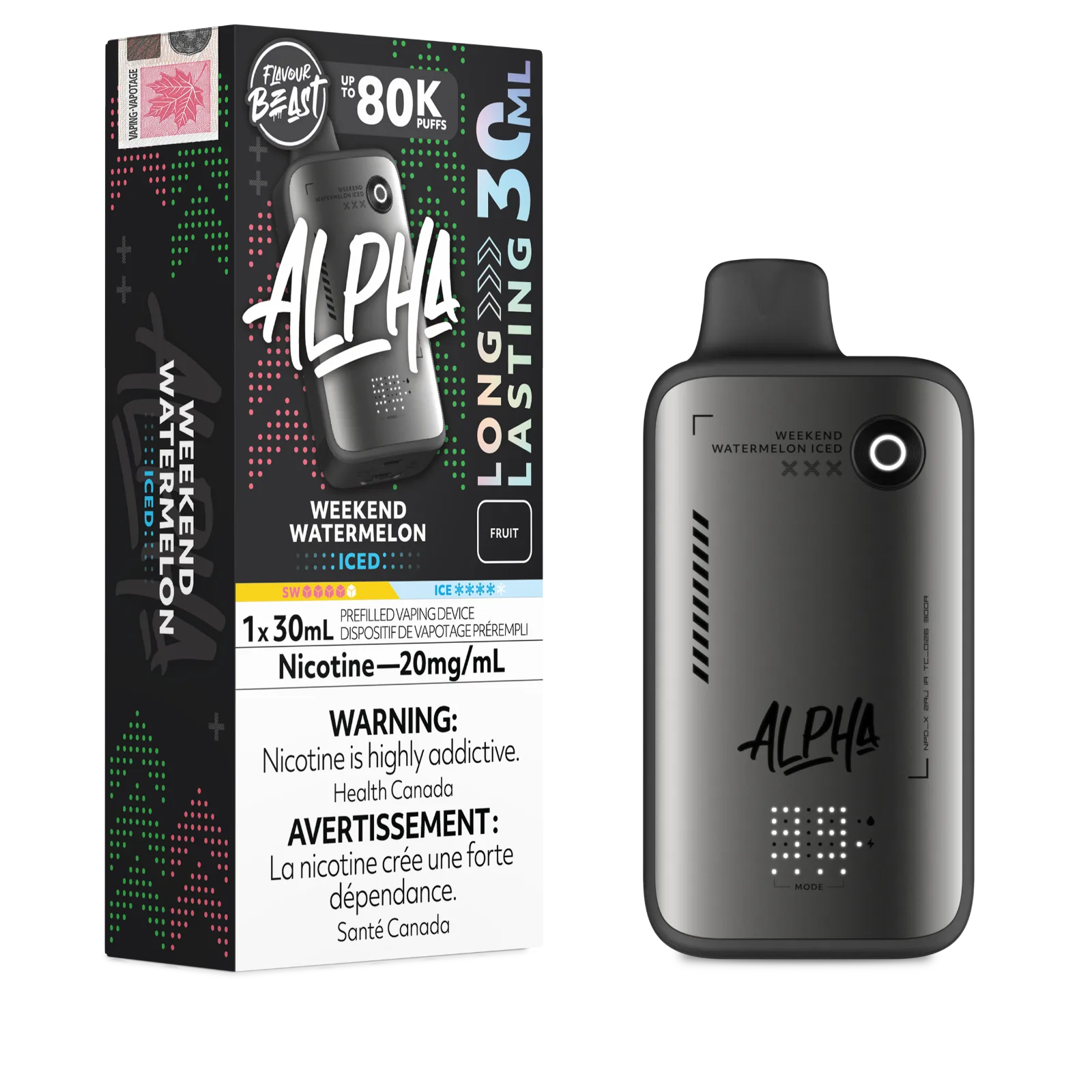 Flavour Beast Alpha - Weekend Watermelon Iced 20MG 80K