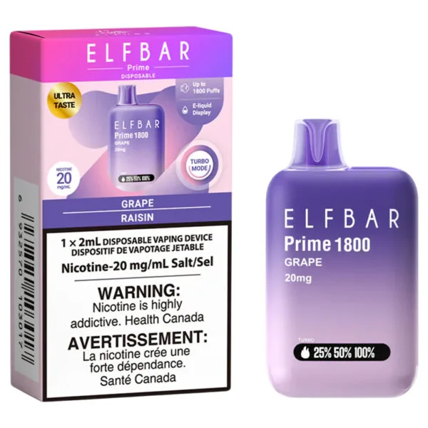 ELF BAR PRIME 1800 - GRAPE
