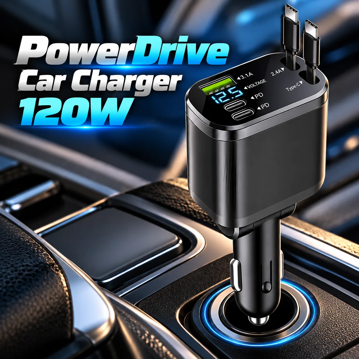 PowerDrive Car Charger 120W